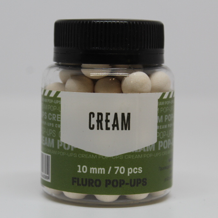 Бойлы плавающие Pop-Ups Fluro CREAM (Крем) 10mm 70pcs