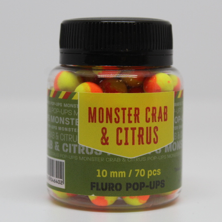 Бойлы плавающие Pop-Ups Fluro Monster Crab&CITRUS (Монстр краб+цитрус) 10mm 70pcs