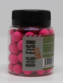 Бойлы плавающие Pop-Ups Fluro SQUID&CRANBERRY (Кальмар+клюква) 10mm 70pcs Бойлы плавающие Pop-Ups Fluro SQUID&CRANBERRY (Кальмар+клюква) 10mm 70pcs