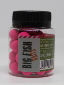 Бойлы плавающие Pop-Ups Fluro SQUID&CRANBERRY (Кальмар+клюква) 12mm 35pcs